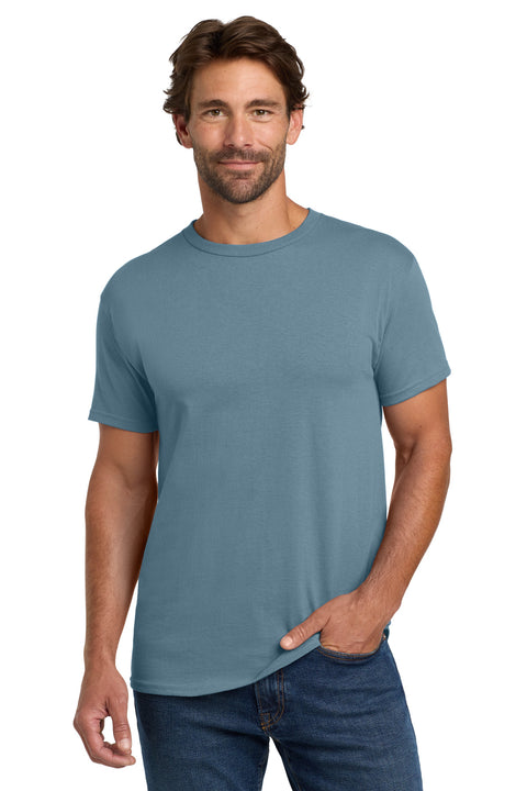 Hanes ®  - Essential-T 100%  Cotton T-Shirt.  5280 - [Stonewashed Blue]