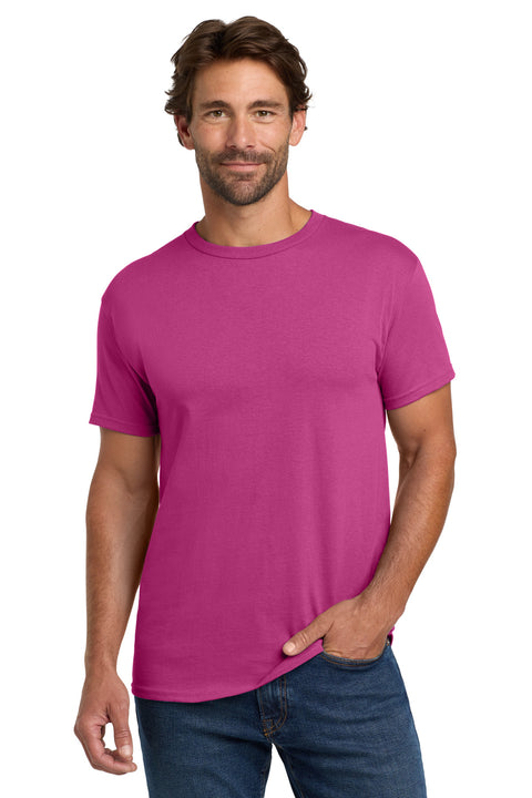 Hanes ®  - Essential-T 100%  Cotton T-Shirt.  5280 - [Wow Pink]