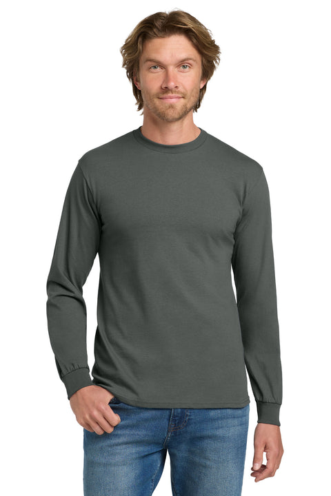 Gildan ®  - Heavy Cotton ™  100% Cotton Long Sleeve T-Shirt.  5400 - [Charcoal]