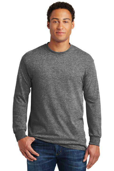 Gildan ®  - Heavy Cotton ™  100% Cotton Long Sleeve T-Shirt.  5400 - [Graphite Heather]