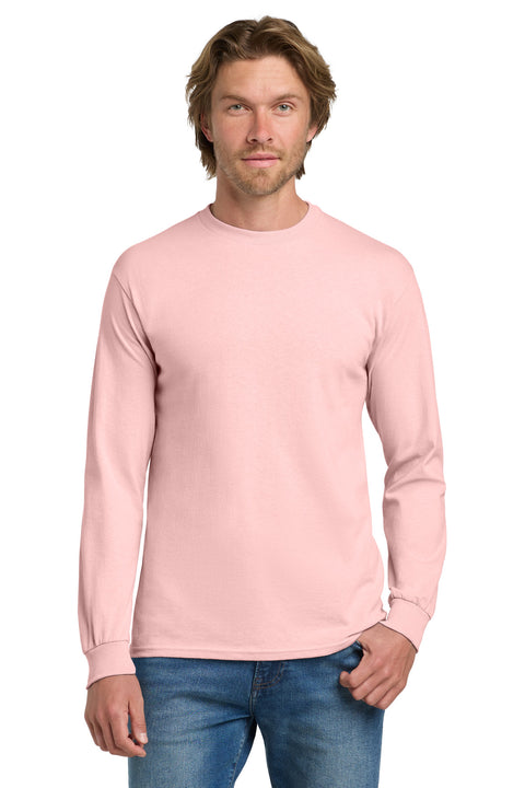 Gildan ®  - Heavy Cotton ™  100% Cotton Long Sleeve T-Shirt.  5400 - [Light Pink]