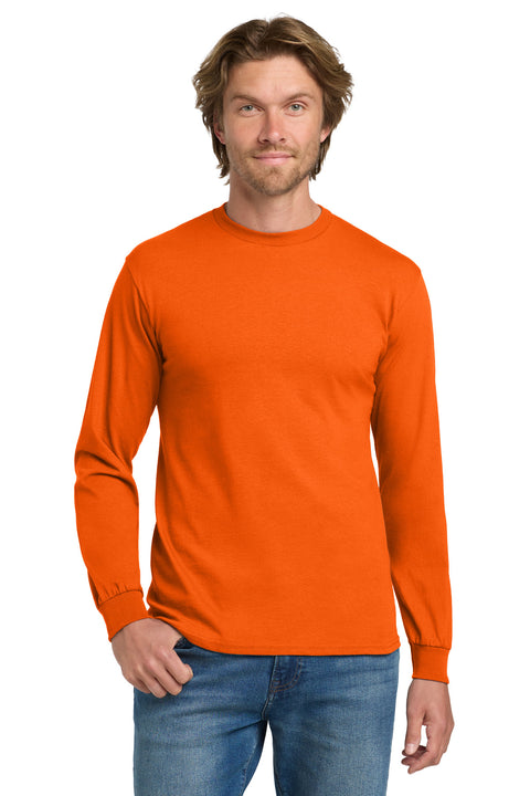 Gildan ®  - Heavy Cotton ™  100% Cotton Long Sleeve T-Shirt.  5400 - [Orange]