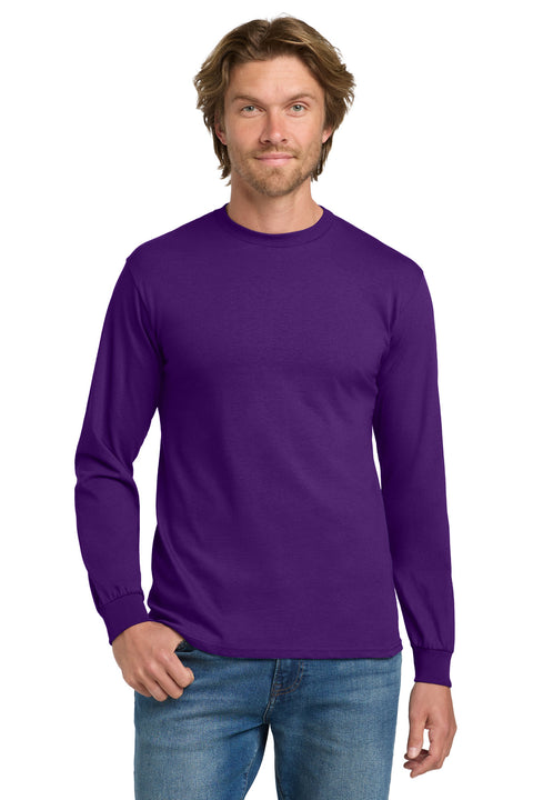 Gildan ®  - Heavy Cotton ™  100% Cotton Long Sleeve T-Shirt.  5400 - [Purple]