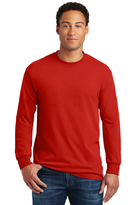 Gildan ®  - Heavy Cotton ™  100% Cotton Long Sleeve T-Shirt.  5400 - [Red]