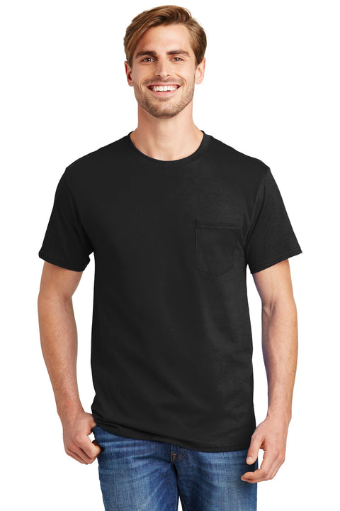 Hanes ®  - Authentic 100%  Cotton T-Shirt with Pocket.  5590