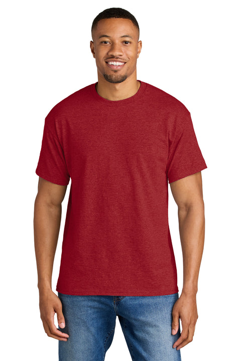 Gildan ®  DryBlend ®  50 Cotton/50 Poly T-Shirt. 8000 - [Heather Scarlet Red]