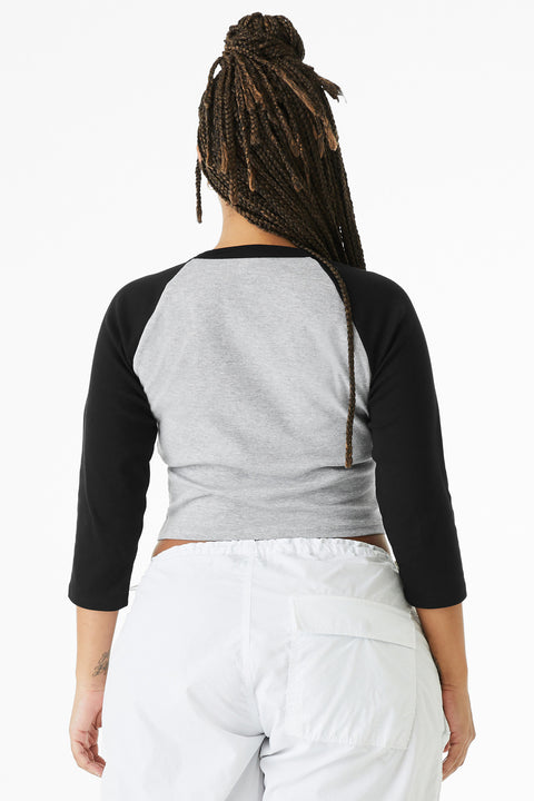 BELLA+CANVAS® Women's Micro Rib 3/4 Raglan Baby Tee BC1200