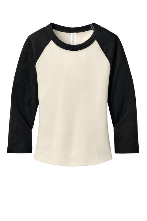 BELLA+CANVAS® Women's Micro Rib 3/4 Raglan Baby Tee BC1200