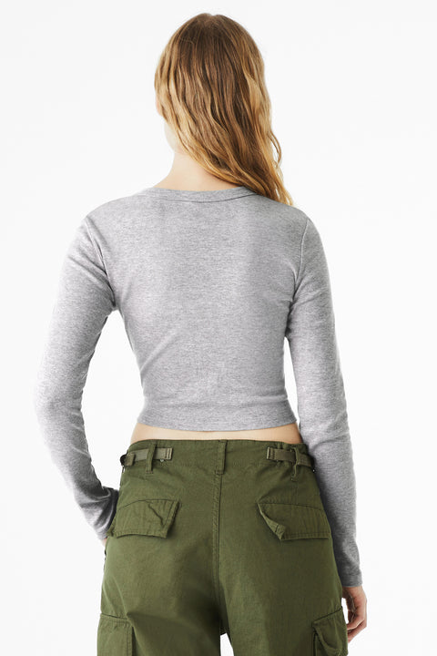 BELLA+CANVAS® Women's Micro Rib Long Sleeve Baby Tee BC1501