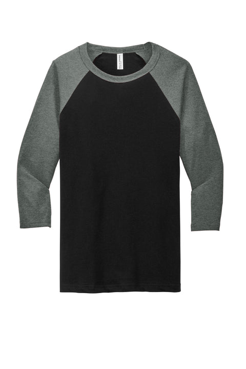 BELLA+CANVAS ® Unisex 3/4-Sleeve Baseball Tee. BC3200