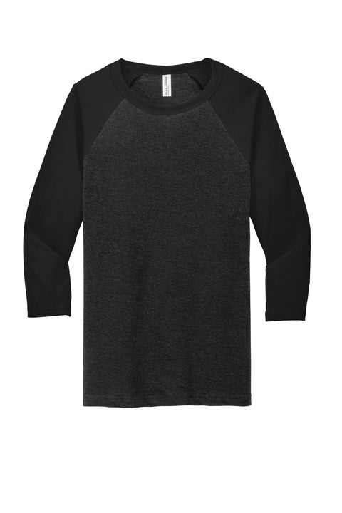 BELLA+CANVAS ® Unisex 3/4-Sleeve Baseball Tee. BC3200