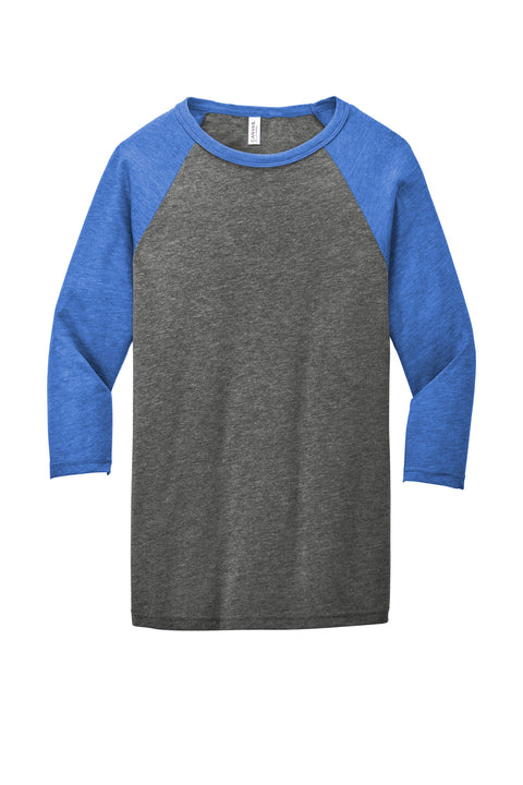 BELLA+CANVAS ® Unisex 3/4-Sleeve Baseball Tee. BC3200