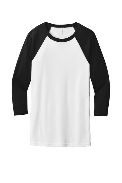 BELLA+CANVAS ® Unisex 3/4-Sleeve Baseball Tee. BC3200