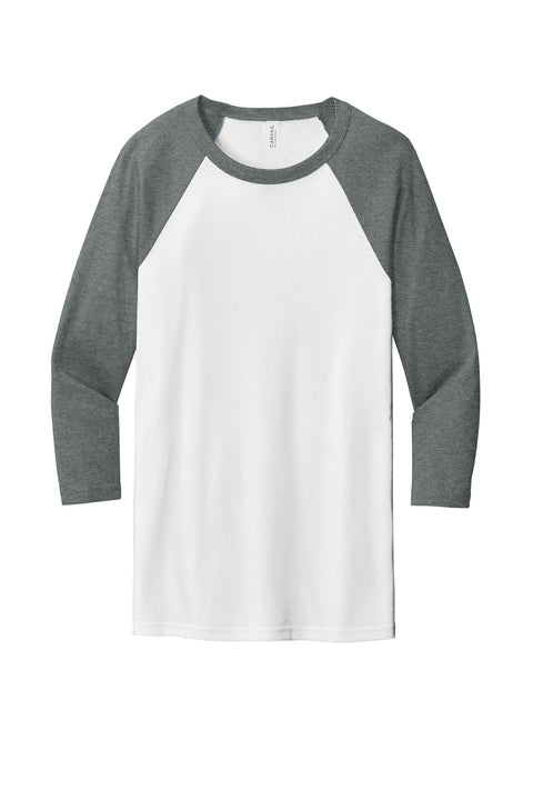BELLA+CANVAS ® Unisex 3/4-Sleeve Baseball Tee. BC3200