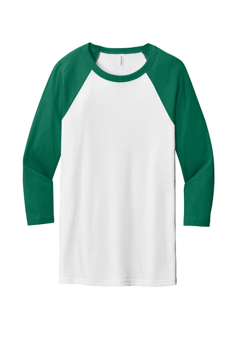 BELLA+CANVAS ® Unisex 3/4-Sleeve Baseball Tee. BC3200