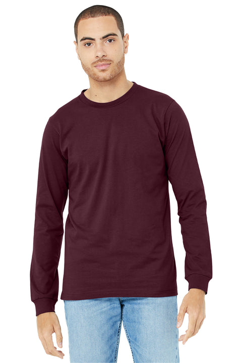 BELLA+CANVAS  ®  Unisex Jersey Long Sleeve Tee. BC3501 - [Maroon]