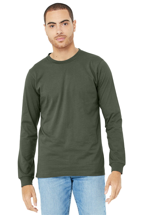 BELLA+CANVAS  ®  Unisex Jersey Long Sleeve Tee. BC3501 - [Military Green]