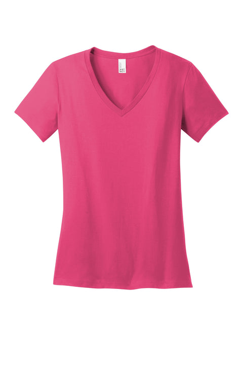 District® - Women's Perfect Weight® V-Neck Tee. DM1170L