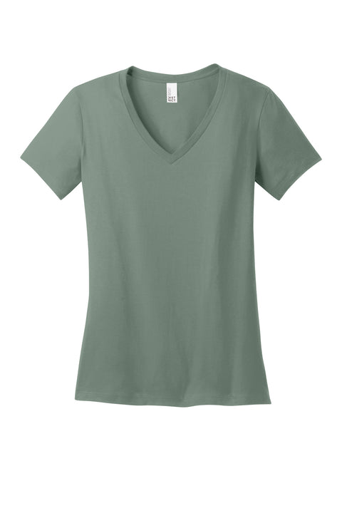 District® - Women's Perfect Weight® V-Neck Tee. DM1170L