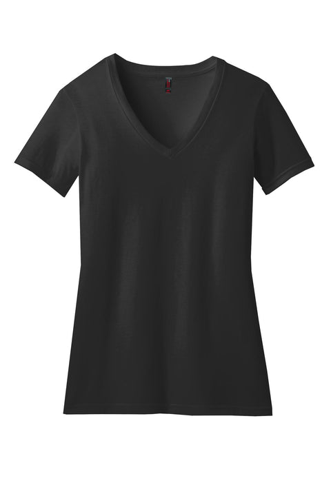District® Women's Perfect Blend® CVC V-Neck Tee. DM1190L