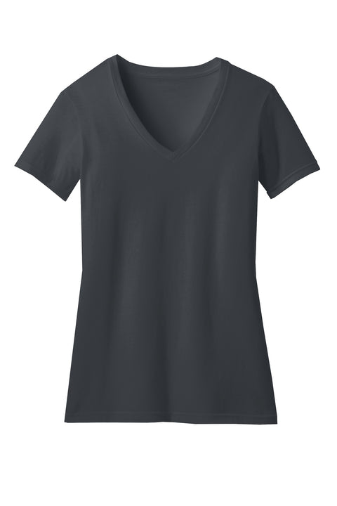District® Women's Perfect Blend® CVC V-Neck Tee. DM1190L