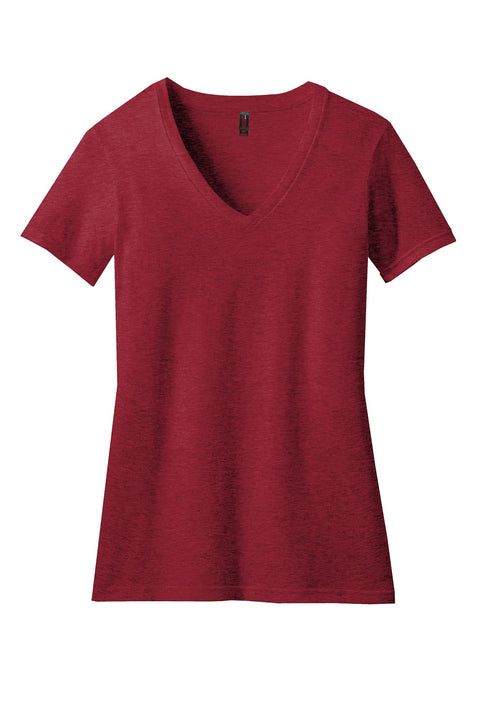 District® Women's Perfect Blend® CVC V-Neck Tee. DM1190L