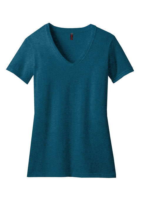 District® Women's Perfect Blend® CVC V-Neck Tee. DM1190L
