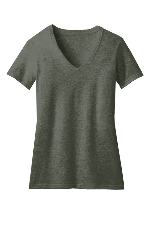 District® Women's Perfect Blend® CVC V-Neck Tee. DM1190L