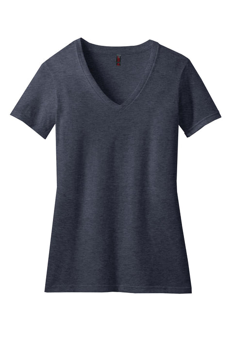 District® Women's Perfect Blend® CVC V-Neck Tee. DM1190L