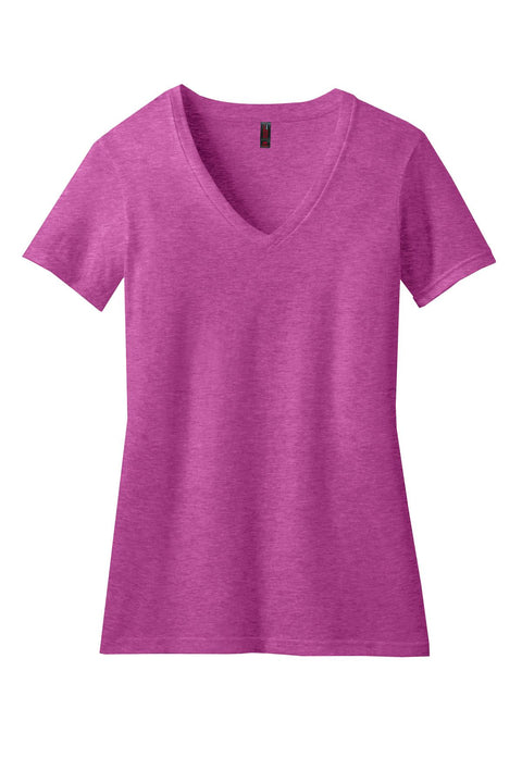 District® Women's Perfect Blend® CVC V-Neck Tee. DM1190L
