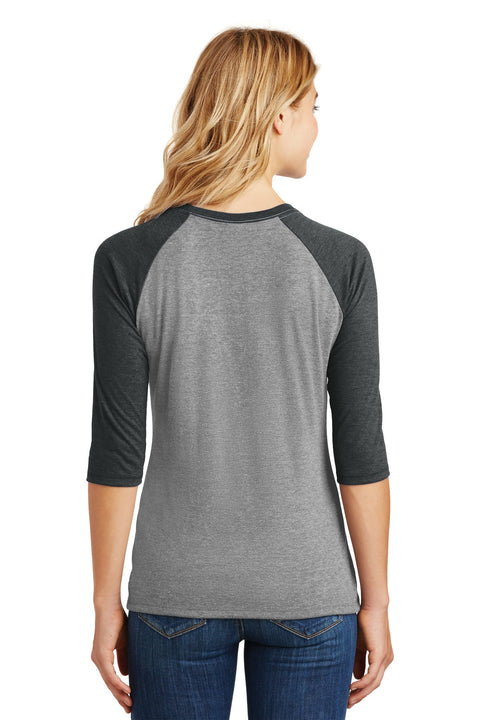 District® Women's Perfect Tri® 3/4-Sleeve Raglan. DM136L