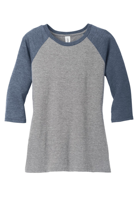 District® Women's Perfect Tri® 3/4-Sleeve Raglan. DM136L
