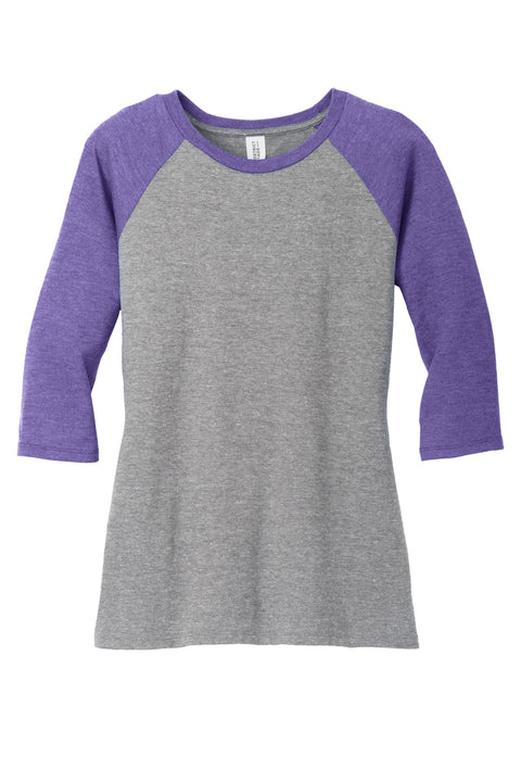 District® Women's Perfect Tri® 3/4-Sleeve Raglan. DM136L