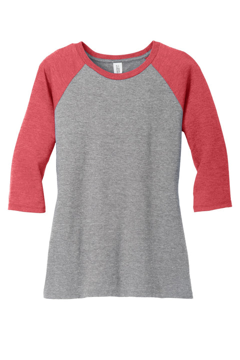 District® Women's Perfect Tri® 3/4-Sleeve Raglan. DM136L
