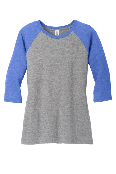 District® Women's Perfect Tri® 3/4-Sleeve Raglan. DM136L