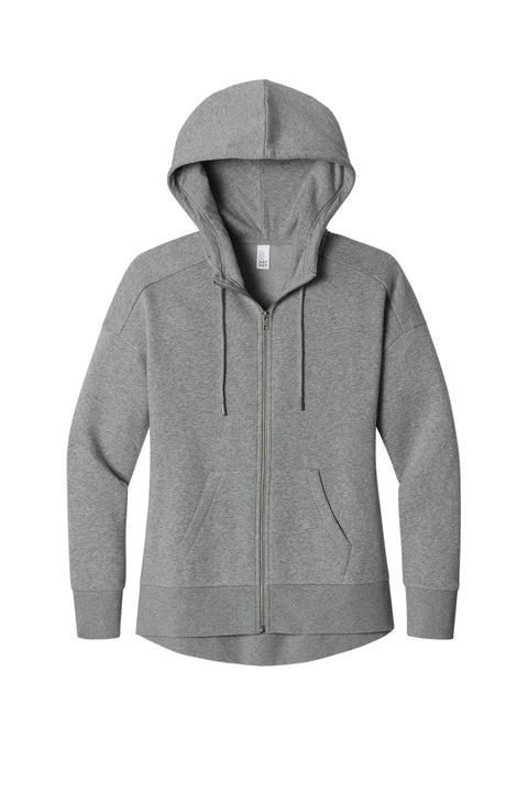 District ® Women's Perfect Weight ® Fleece Drop Shoulder Full-Zip Hoodie DT1104