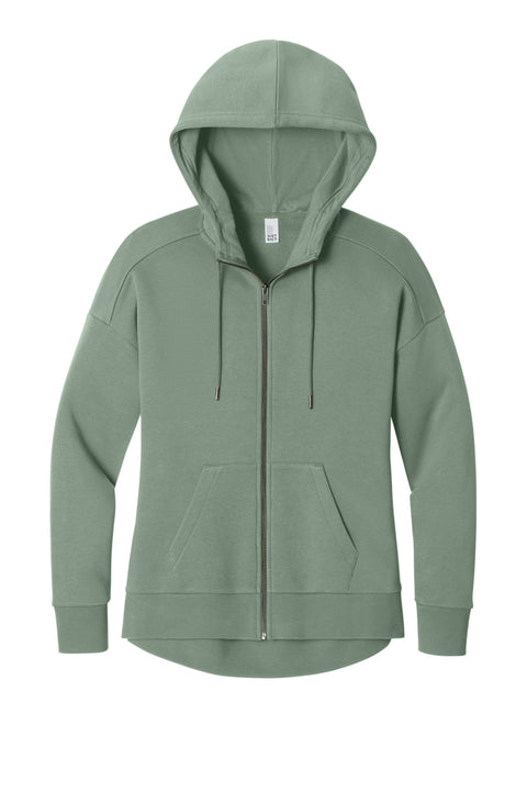 District ® Women's Perfect Weight ® Fleece Drop Shoulder Full-Zip Hoodie DT1104