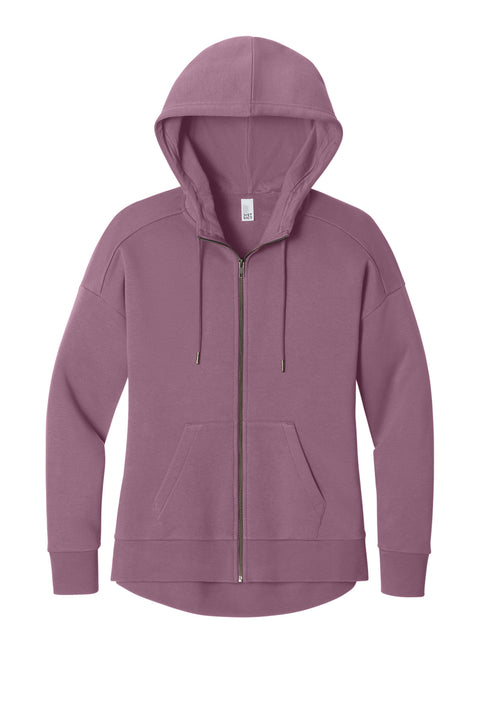 District ® Women's Perfect Weight ® Fleece Drop Shoulder Full-Zip Hoodie DT1104