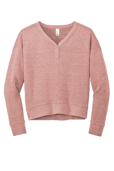 District® Women's Perfect Tri® Fleece V-Neck Sweatshirt DT1312
