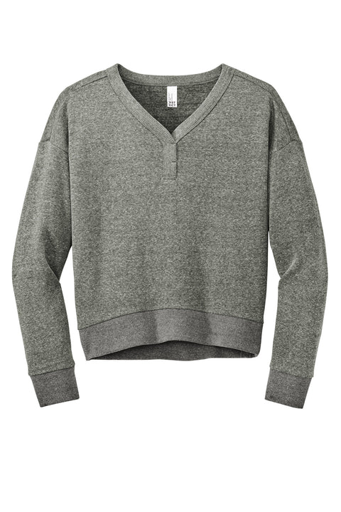 District® Women's Perfect Tri® Fleece V-Neck Sweatshirt DT1312