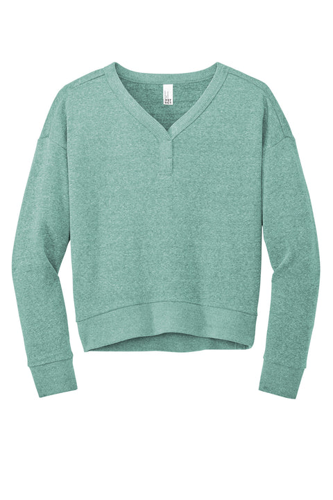 District® Women's Perfect Tri® Fleece V-Neck Sweatshirt DT1312