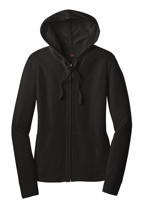 District® Women's Fitted Jersey Full-Zip Hoodie. DT2100