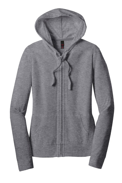 District® Women's Fitted Jersey Full-Zip Hoodie. DT2100