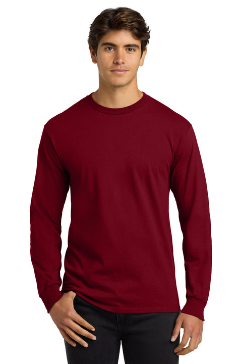 Gildan ®  - Ultra Cotton ®  100% US Cotton Long Sleeve T-Shirt.  G2400 - [Cardinal Red]