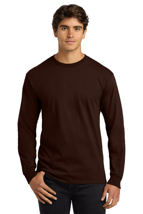 Gildan ®  - Ultra Cotton ®  100% US Cotton Long Sleeve T-Shirt.  G2400 - [Dark Chocolate]