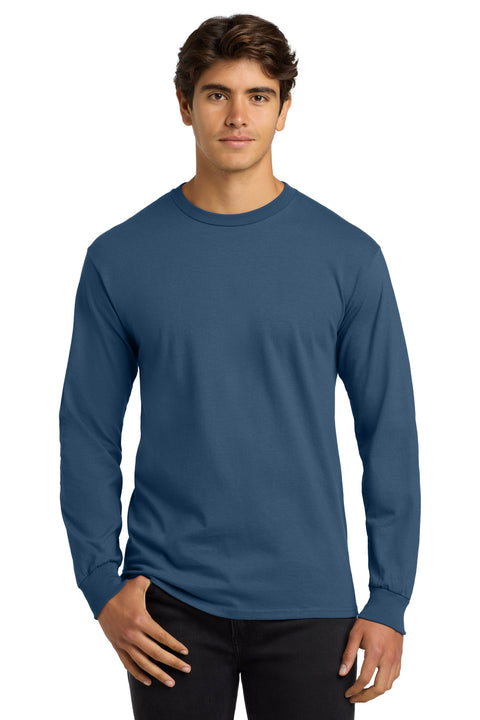 Gildan ®  - Ultra Cotton ®  100% US Cotton Long Sleeve T-Shirt.  G2400 - [Indigo Blue]