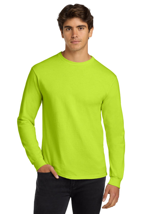 Gildan ®  - Ultra Cotton ®  100% US Cotton Long Sleeve T-Shirt.  G2400 - [Safety Green]