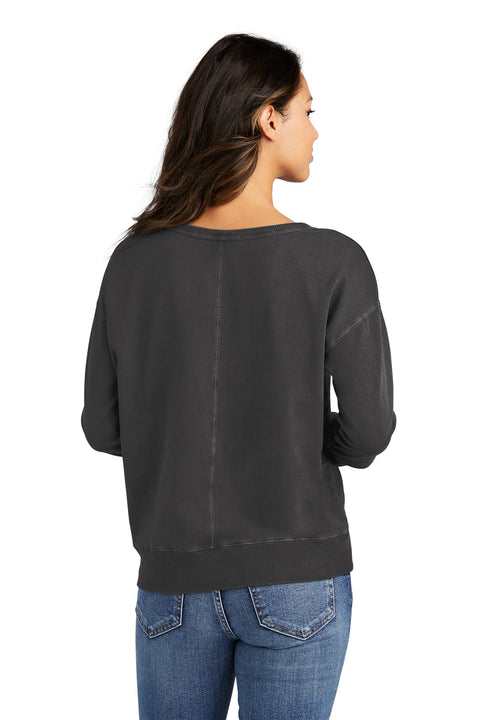 Port & Co™ Women's Beach Wash® Garment-Dyed V-Neck Sweatshirt LPC098V