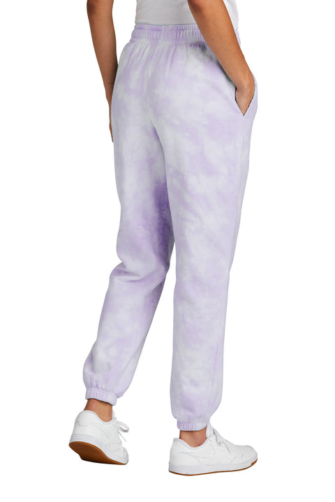 Port & Co™ Women's Beach Wash® Cloud Tie-Dye Sweatpant LPC140P