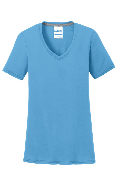 Port & Co™ Women's Performance Blend V-Neck Tee. LPC381V